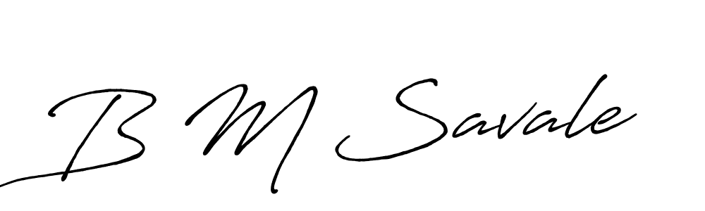 Create a beautiful signature design for name B M Savale. With this signature (Antro_Vectra_Bolder) fonts, you can make a handwritten signature for free. B M Savale signature style 7 images and pictures png