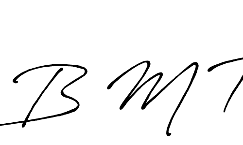 Make a beautiful signature design for name B M T. Use this online signature maker to create a handwritten signature for free. B M T signature style 7 images and pictures png