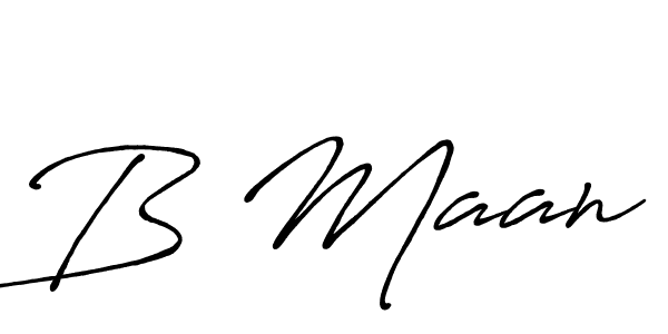 Make a beautiful signature design for name B Maan. With this signature (Antro_Vectra_Bolder) style, you can create a handwritten signature for free. B Maan signature style 7 images and pictures png
