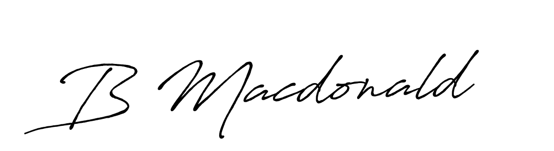 Also we have B Macdonald name is the best signature style. Create professional handwritten signature collection using Antro_Vectra_Bolder autograph style. B Macdonald signature style 7 images and pictures png