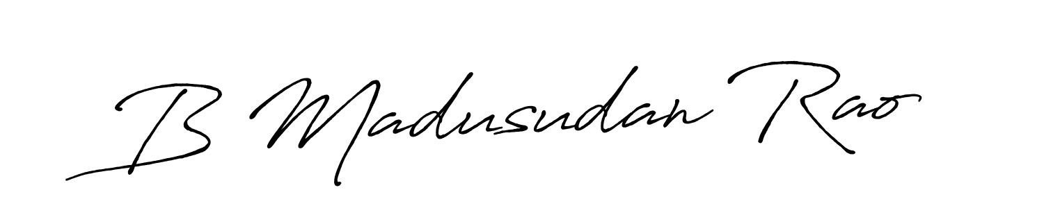 You should practise on your own different ways (Antro_Vectra_Bolder) to write your name (B Madusudan Rao) in signature. don't let someone else do it for you. B Madusudan Rao signature style 7 images and pictures png