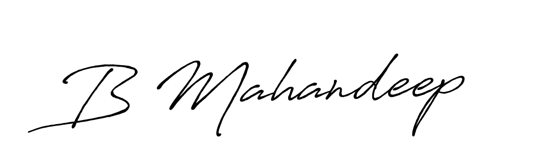How to make B Mahandeep signature? Antro_Vectra_Bolder is a professional autograph style. Create handwritten signature for B Mahandeep name. B Mahandeep signature style 7 images and pictures png