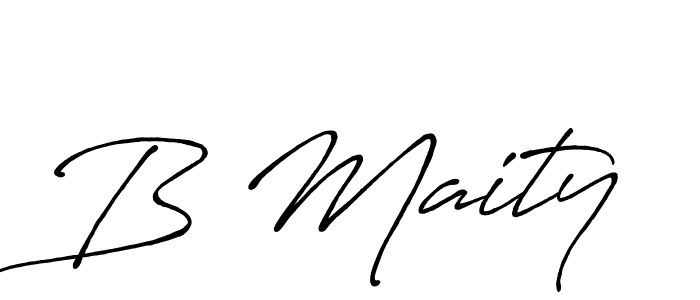 Create a beautiful signature design for name B Maity. With this signature (Antro_Vectra_Bolder) fonts, you can make a handwritten signature for free. B Maity signature style 7 images and pictures png