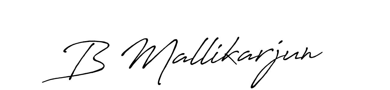 Use a signature maker to create a handwritten signature online. With this signature software, you can design (Antro_Vectra_Bolder) your own signature for name B Mallikarjun. B Mallikarjun signature style 7 images and pictures png