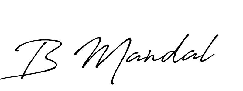 Also we have B Mandal name is the best signature style. Create professional handwritten signature collection using Antro_Vectra_Bolder autograph style. B Mandal signature style 7 images and pictures png