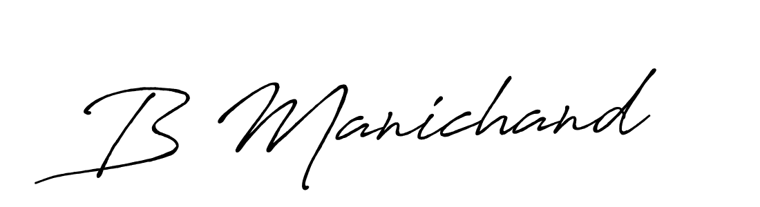 How to make B Manichand signature? Antro_Vectra_Bolder is a professional autograph style. Create handwritten signature for B Manichand name. B Manichand signature style 7 images and pictures png