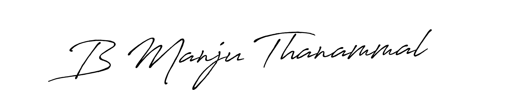 How to make B Manju Thanammal signature? Antro_Vectra_Bolder is a professional autograph style. Create handwritten signature for B Manju Thanammal name. B Manju Thanammal signature style 7 images and pictures png