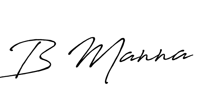 Make a beautiful signature design for name B Manna. With this signature (Antro_Vectra_Bolder) style, you can create a handwritten signature for free. B Manna signature style 7 images and pictures png