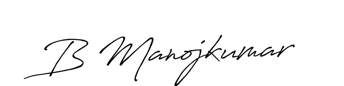 B Manojkumar stylish signature style. Best Handwritten Sign (Antro_Vectra_Bolder) for my name. Handwritten Signature Collection Ideas for my name B Manojkumar. B Manojkumar signature style 7 images and pictures png
