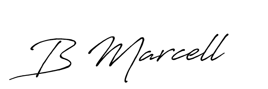 Use a signature maker to create a handwritten signature online. With this signature software, you can design (Antro_Vectra_Bolder) your own signature for name B Marcell. B Marcell signature style 7 images and pictures png