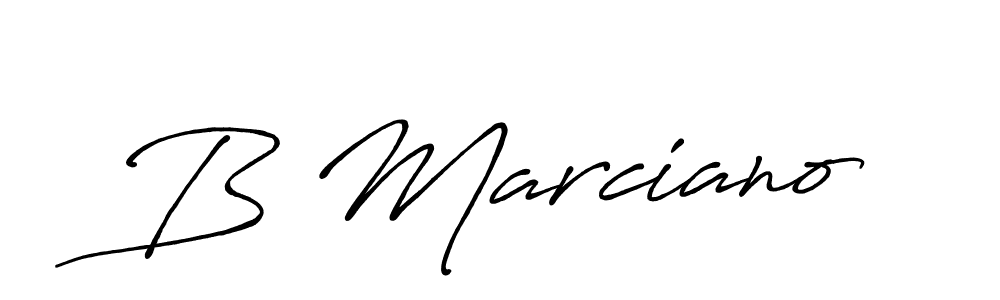 Also You can easily find your signature by using the search form. We will create B Marciano name handwritten signature images for you free of cost using Antro_Vectra_Bolder sign style. B Marciano signature style 7 images and pictures png