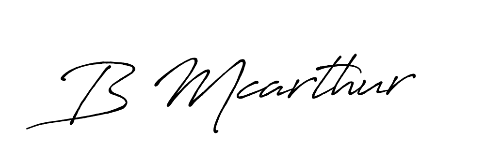 Make a beautiful signature design for name B Mcarthur. With this signature (Antro_Vectra_Bolder) style, you can create a handwritten signature for free. B Mcarthur signature style 7 images and pictures png