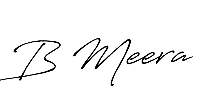 How to make B Meera signature? Antro_Vectra_Bolder is a professional autograph style. Create handwritten signature for B Meera name. B Meera signature style 7 images and pictures png