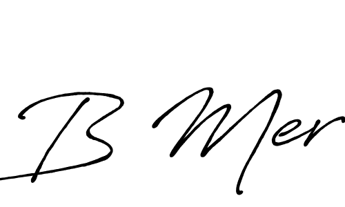 The best way (Antro_Vectra_Bolder) to make a short signature is to pick only two or three words in your name. The name B Mer include a total of six letters. For converting this name. B Mer signature style 7 images and pictures png