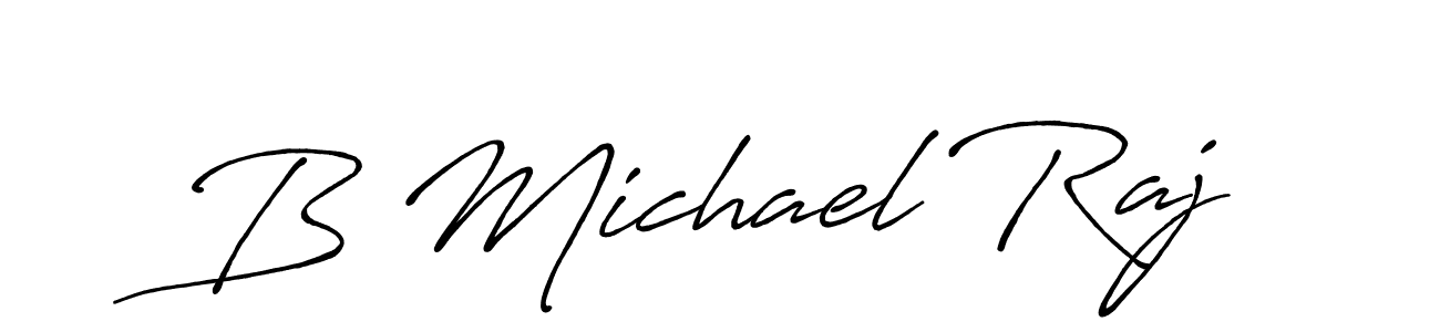 Antro_Vectra_Bolder is a professional signature style that is perfect for those who want to add a touch of class to their signature. It is also a great choice for those who want to make their signature more unique. Get B Michael Raj name to fancy signature for free. B Michael Raj signature style 7 images and pictures png