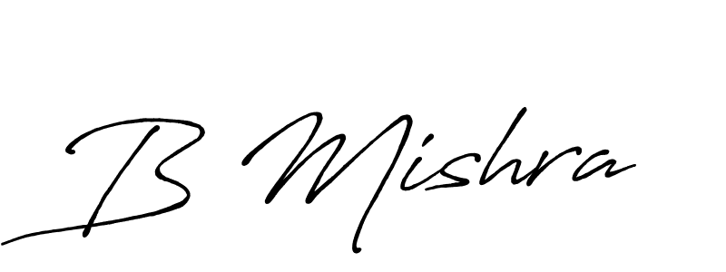 Create a beautiful signature design for name B Mishra. With this signature (Antro_Vectra_Bolder) fonts, you can make a handwritten signature for free. B Mishra signature style 7 images and pictures png