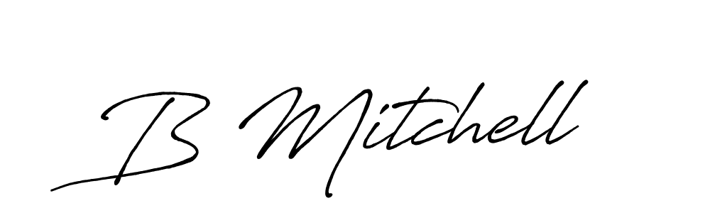 Design your own signature with our free online signature maker. With this signature software, you can create a handwritten (Antro_Vectra_Bolder) signature for name B Mitchell. B Mitchell signature style 7 images and pictures png