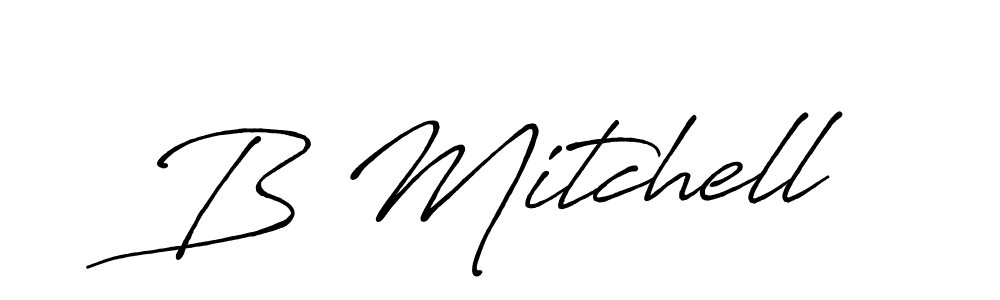 Design your own signature with our free online signature maker. With this signature software, you can create a handwritten (Antro_Vectra_Bolder) signature for name B Mitchell. B Mitchell signature style 7 images and pictures png