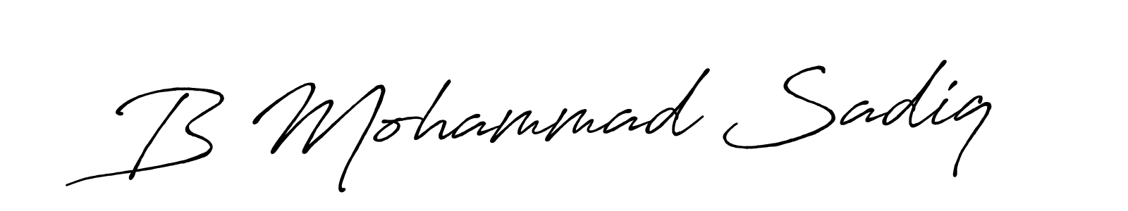 if you are searching for the best signature style for your name B Mohammad Sadiq. so please give up your signature search. here we have designed multiple signature styles  using Antro_Vectra_Bolder. B Mohammad Sadiq signature style 7 images and pictures png