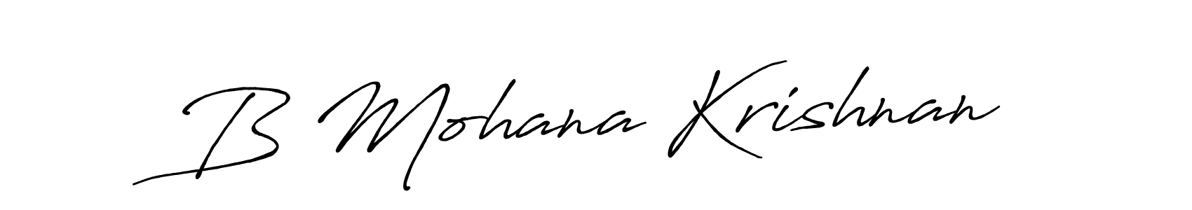 How to make B Mohana Krishnan signature? Antro_Vectra_Bolder is a professional autograph style. Create handwritten signature for B Mohana Krishnan name. B Mohana Krishnan signature style 7 images and pictures png