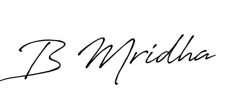 Also we have B Mridha name is the best signature style. Create professional handwritten signature collection using Antro_Vectra_Bolder autograph style. B Mridha signature style 7 images and pictures png