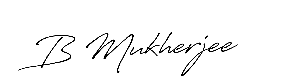 B Mukherjee stylish signature style. Best Handwritten Sign (Antro_Vectra_Bolder) for my name. Handwritten Signature Collection Ideas for my name B Mukherjee. B Mukherjee signature style 7 images and pictures png