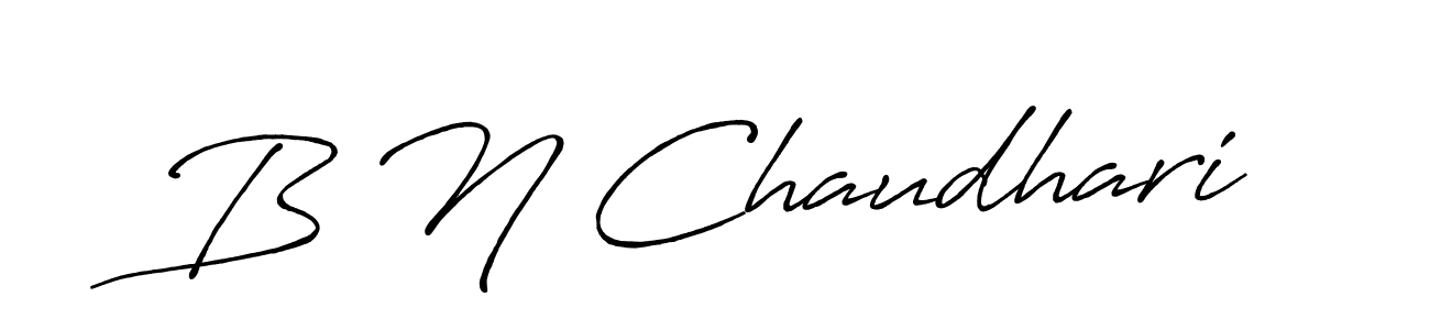 Design your own signature with our free online signature maker. With this signature software, you can create a handwritten (Antro_Vectra_Bolder) signature for name B N Chaudhari. B N Chaudhari signature style 7 images and pictures png