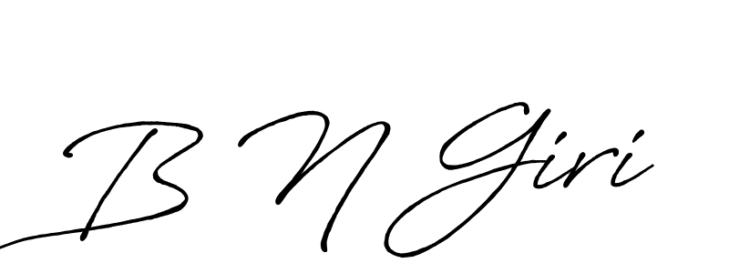 B N Giri stylish signature style. Best Handwritten Sign (Antro_Vectra_Bolder) for my name. Handwritten Signature Collection Ideas for my name B N Giri. B N Giri signature style 7 images and pictures png