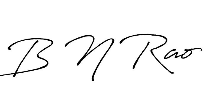 B N Rao stylish signature style. Best Handwritten Sign (Antro_Vectra_Bolder) for my name. Handwritten Signature Collection Ideas for my name B N Rao. B N Rao signature style 7 images and pictures png
