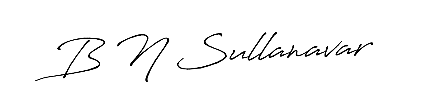 Also we have B N Sullanavar name is the best signature style. Create professional handwritten signature collection using Antro_Vectra_Bolder autograph style. B N Sullanavar signature style 7 images and pictures png