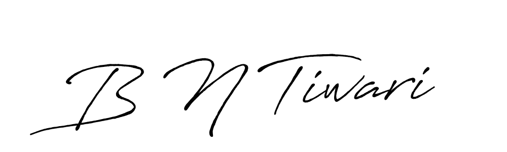 Create a beautiful signature design for name B N Tiwari. With this signature (Antro_Vectra_Bolder) fonts, you can make a handwritten signature for free. B N Tiwari signature style 7 images and pictures png