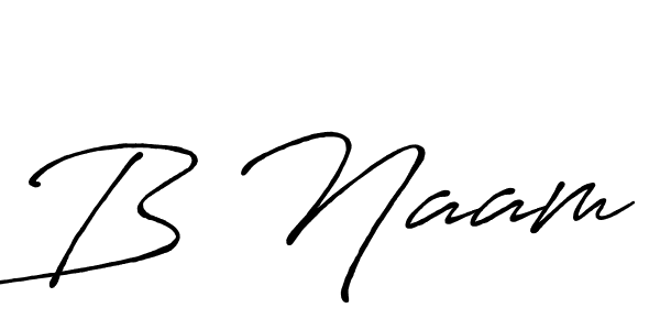 Make a beautiful signature design for name B Naam. With this signature (Antro_Vectra_Bolder) style, you can create a handwritten signature for free. B Naam signature style 7 images and pictures png