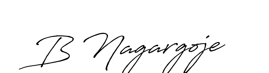 Make a beautiful signature design for name B Nagargoje. With this signature (Antro_Vectra_Bolder) style, you can create a handwritten signature for free. B Nagargoje signature style 7 images and pictures png