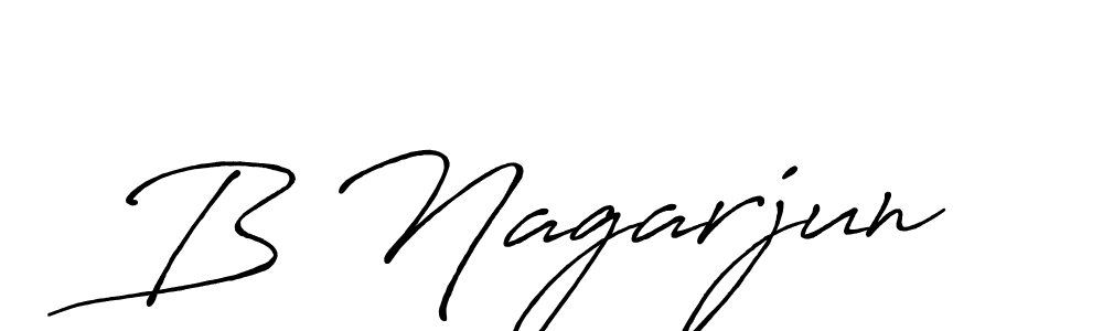 Make a beautiful signature design for name B Nagarjun. With this signature (Antro_Vectra_Bolder) style, you can create a handwritten signature for free. B Nagarjun signature style 7 images and pictures png