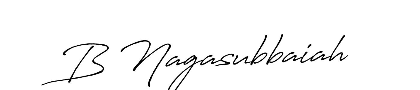It looks lik you need a new signature style for name B Nagasubbaiah. Design unique handwritten (Antro_Vectra_Bolder) signature with our free signature maker in just a few clicks. B Nagasubbaiah signature style 7 images and pictures png