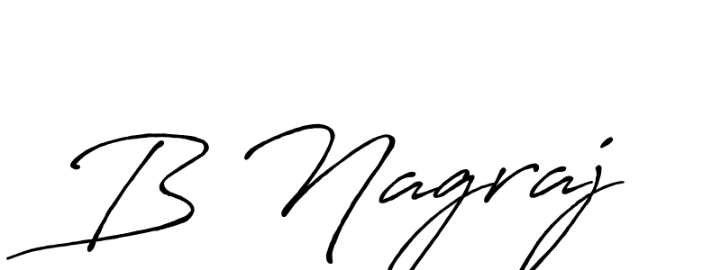 How to make B Nagraj name signature. Use Antro_Vectra_Bolder style for creating short signs online. This is the latest handwritten sign. B Nagraj signature style 7 images and pictures png