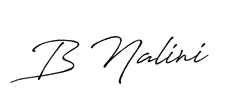 Make a beautiful signature design for name B Nalini. With this signature (Antro_Vectra_Bolder) style, you can create a handwritten signature for free. B Nalini signature style 7 images and pictures png
