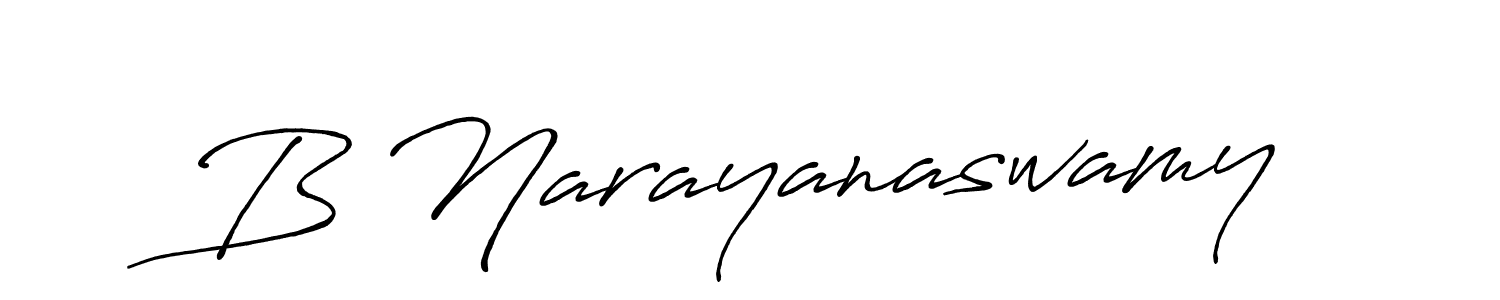 Use a signature maker to create a handwritten signature online. With this signature software, you can design (Antro_Vectra_Bolder) your own signature for name B Narayanaswamy. B Narayanaswamy signature style 7 images and pictures png