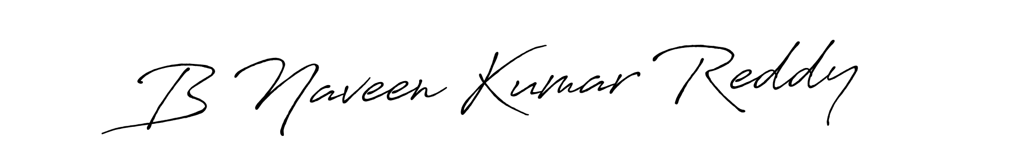 Make a beautiful signature design for name B Naveen Kumar Reddy. With this signature (Antro_Vectra_Bolder) style, you can create a handwritten signature for free. B Naveen Kumar Reddy signature style 7 images and pictures png