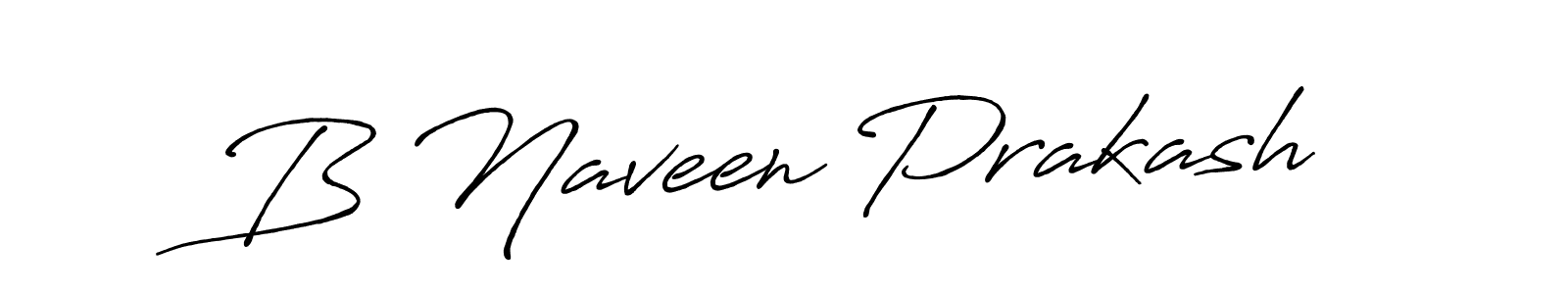 Design your own signature with our free online signature maker. With this signature software, you can create a handwritten (Antro_Vectra_Bolder) signature for name B Naveen Prakash. B Naveen Prakash signature style 7 images and pictures png