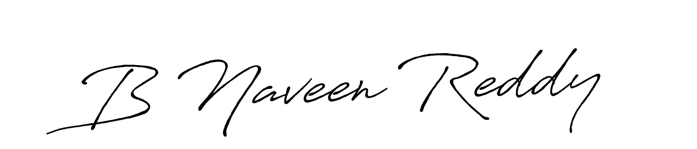 Design your own signature with our free online signature maker. With this signature software, you can create a handwritten (Antro_Vectra_Bolder) signature for name B Naveen Reddy. B Naveen Reddy signature style 7 images and pictures png