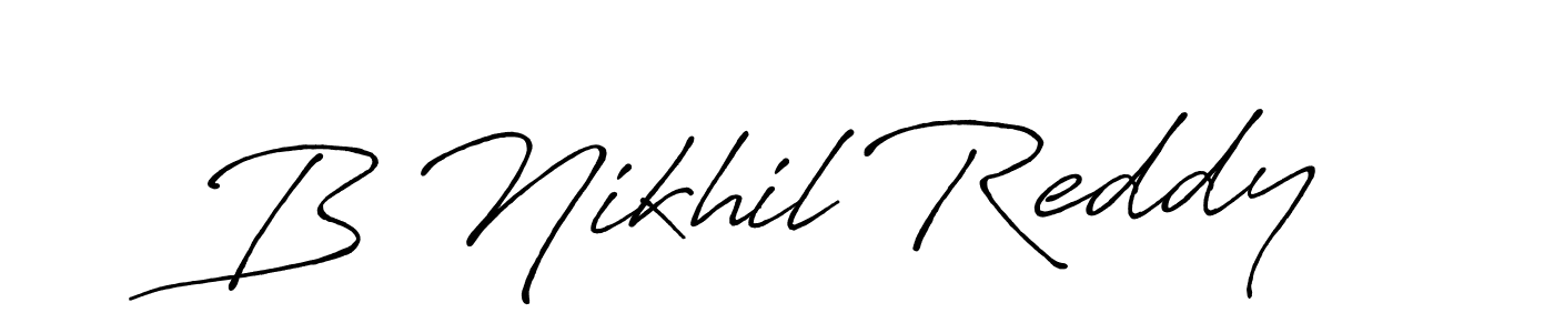 This is the best signature style for the B Nikhil Reddy name. Also you like these signature font (Antro_Vectra_Bolder). Mix name signature. B Nikhil Reddy signature style 7 images and pictures png