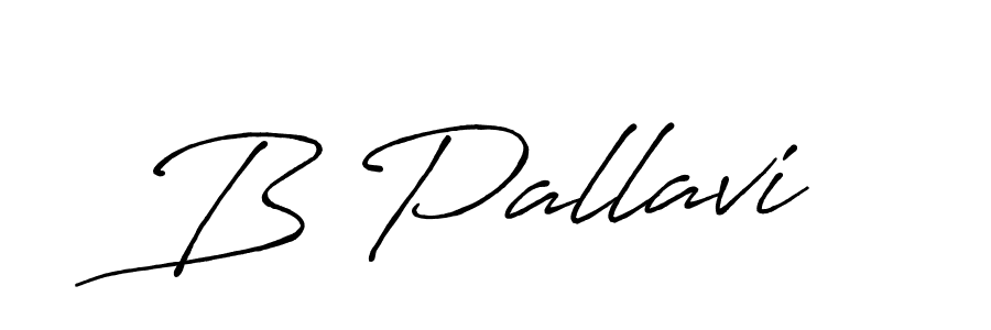 Create a beautiful signature design for name B Pallavi. With this signature (Antro_Vectra_Bolder) fonts, you can make a handwritten signature for free. B Pallavi signature style 7 images and pictures png