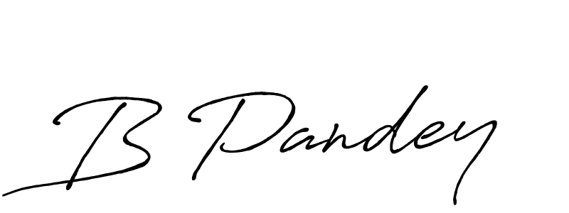 Create a beautiful signature design for name B Pandey. With this signature (Antro_Vectra_Bolder) fonts, you can make a handwritten signature for free. B Pandey signature style 7 images and pictures png