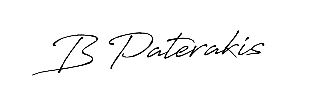 Make a beautiful signature design for name B Paterakis. With this signature (Antro_Vectra_Bolder) style, you can create a handwritten signature for free. B Paterakis signature style 7 images and pictures png