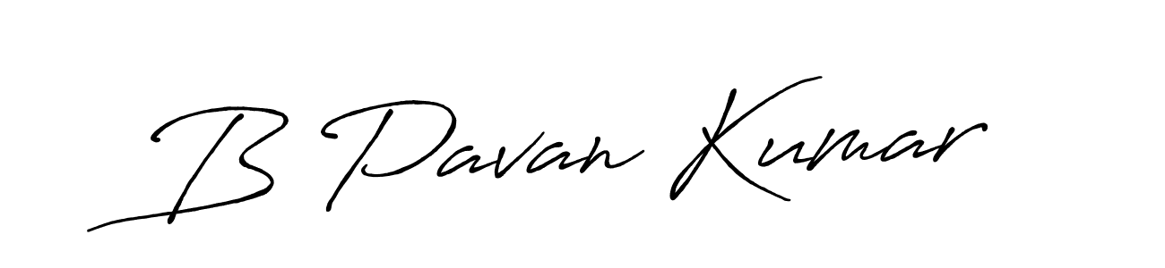 Also we have B Pavan Kumar name is the best signature style. Create professional handwritten signature collection using Antro_Vectra_Bolder autograph style. B Pavan Kumar signature style 7 images and pictures png