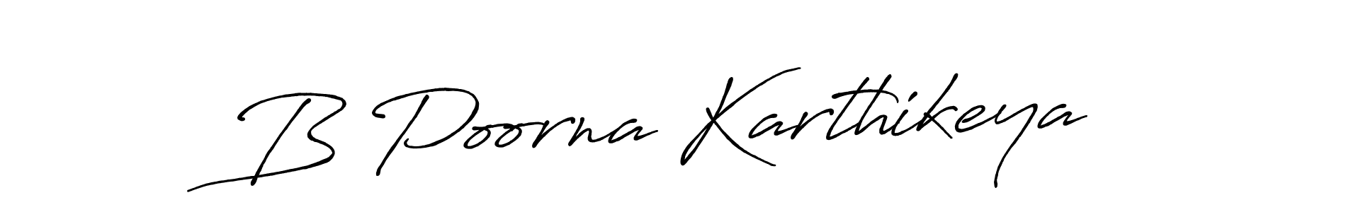Design your own signature with our free online signature maker. With this signature software, you can create a handwritten (Antro_Vectra_Bolder) signature for name B Poorna Karthikeya. B Poorna Karthikeya signature style 7 images and pictures png