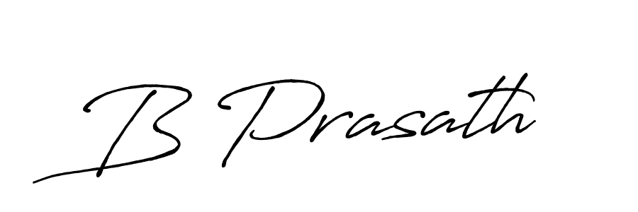 How to make B Prasath name signature. Use Antro_Vectra_Bolder style for creating short signs online. This is the latest handwritten sign. B Prasath signature style 7 images and pictures png