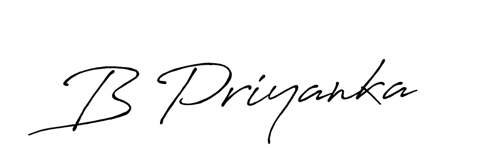 You should practise on your own different ways (Antro_Vectra_Bolder) to write your name (B Priyanka) in signature. don't let someone else do it for you. B Priyanka signature style 7 images and pictures png