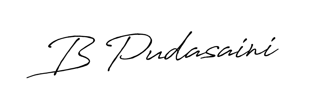 The best way (Antro_Vectra_Bolder) to make a short signature is to pick only two or three words in your name. The name B Pudasaini include a total of six letters. For converting this name. B Pudasaini signature style 7 images and pictures png